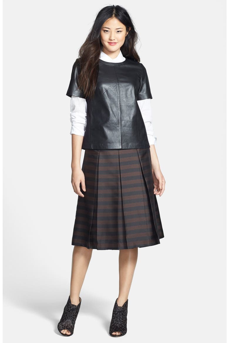 Leather Front Top, Main, color, RED ROXBURY/ BLACK COLORBLOCK