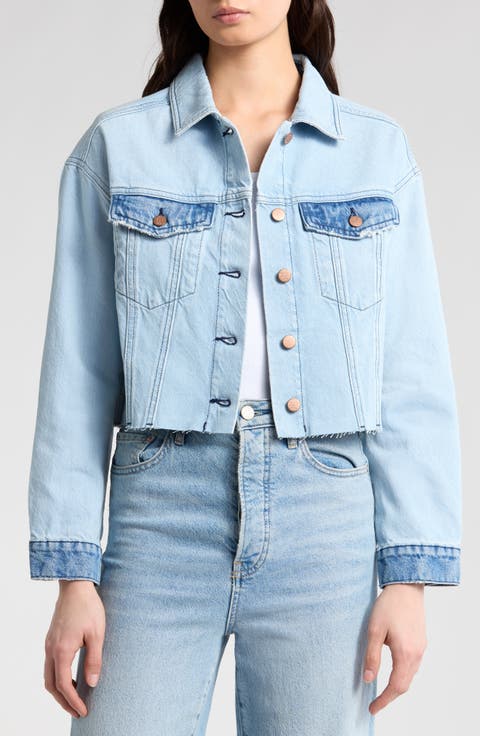 Ray Denim Crop Trucker Jacket