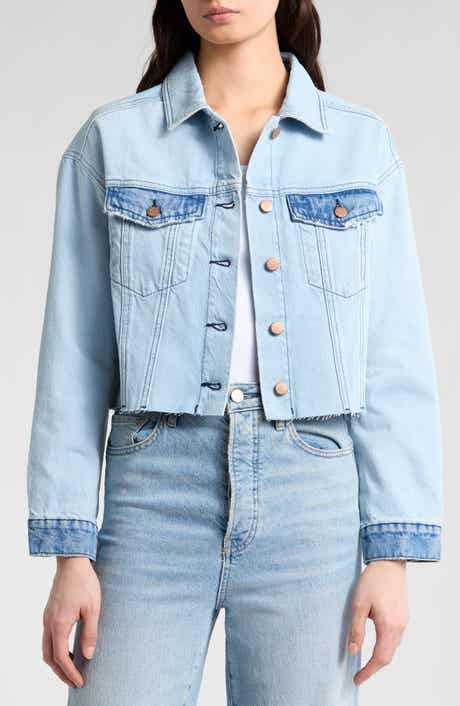 Marine Layer Ray Denim Crop Trucker Jacket