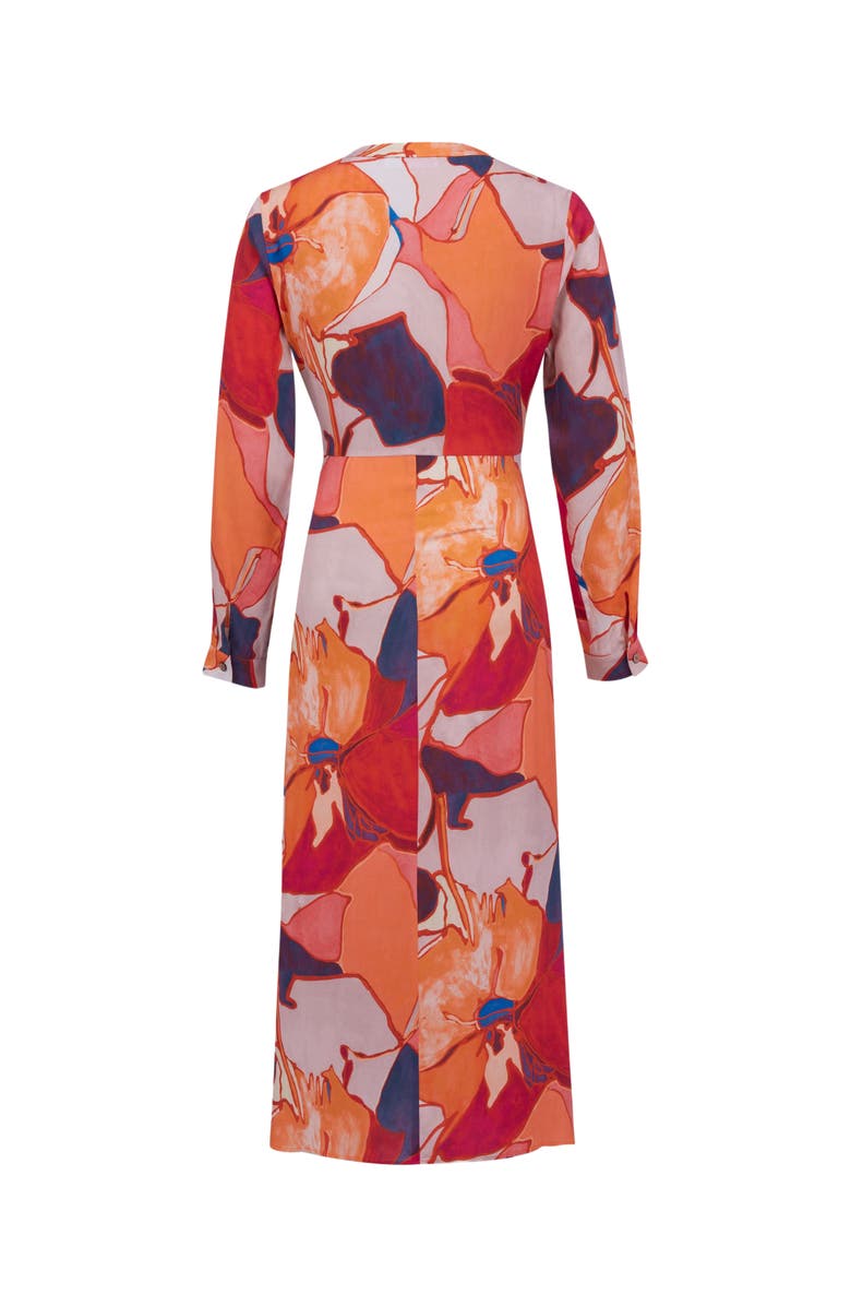 Celtic & Co. Tie Front Midi Dress, Alternate, color, Oge Abstract Floral