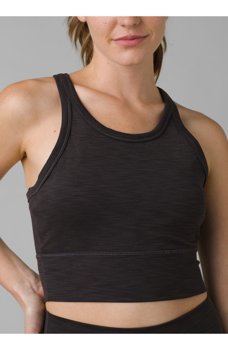 prAna Becksa Rib Sports Bra, Alternate, color, Black Heather