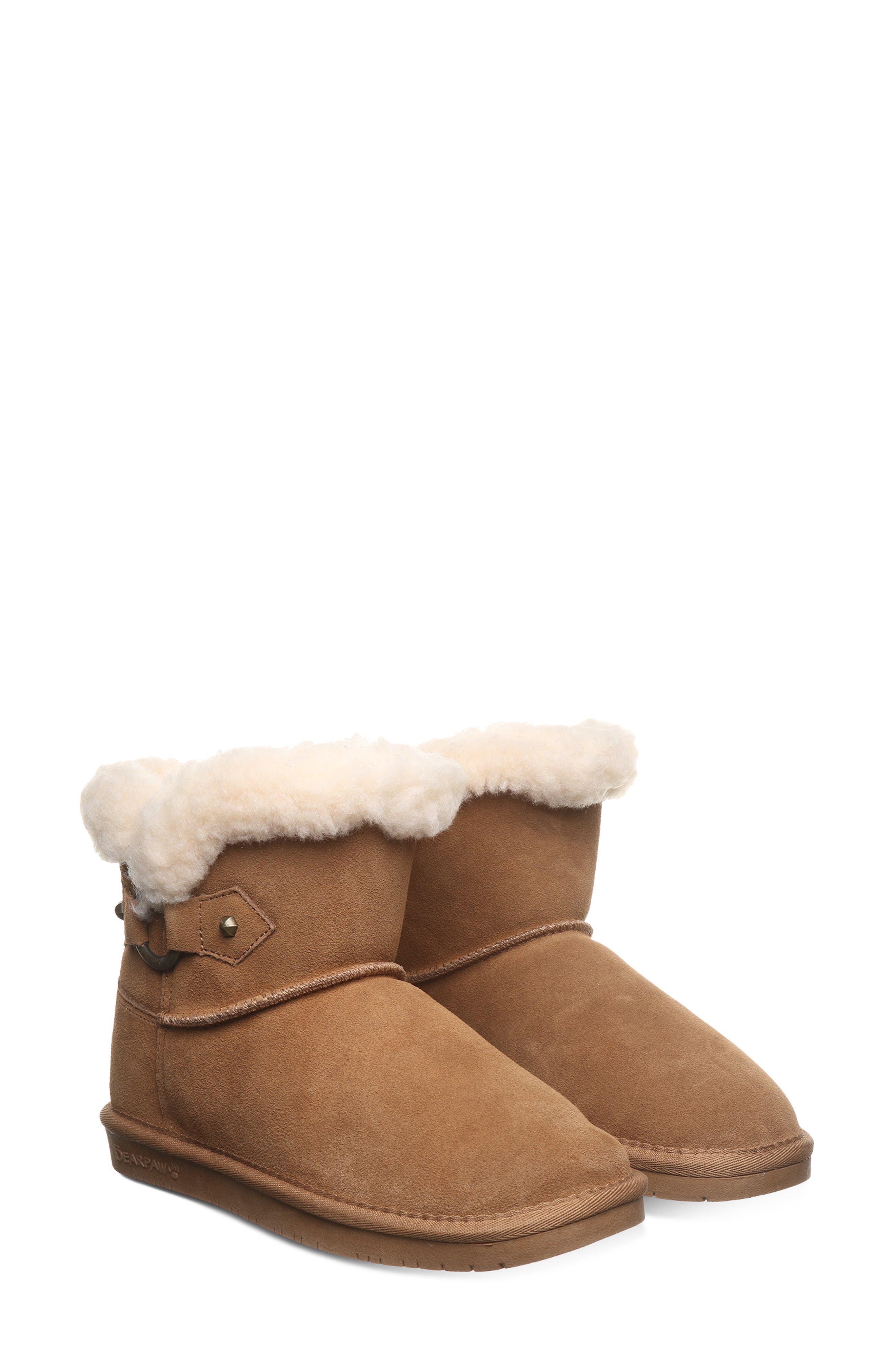 Wren Faux Shearling Lined Bootie, Alternate, color, HICKORY