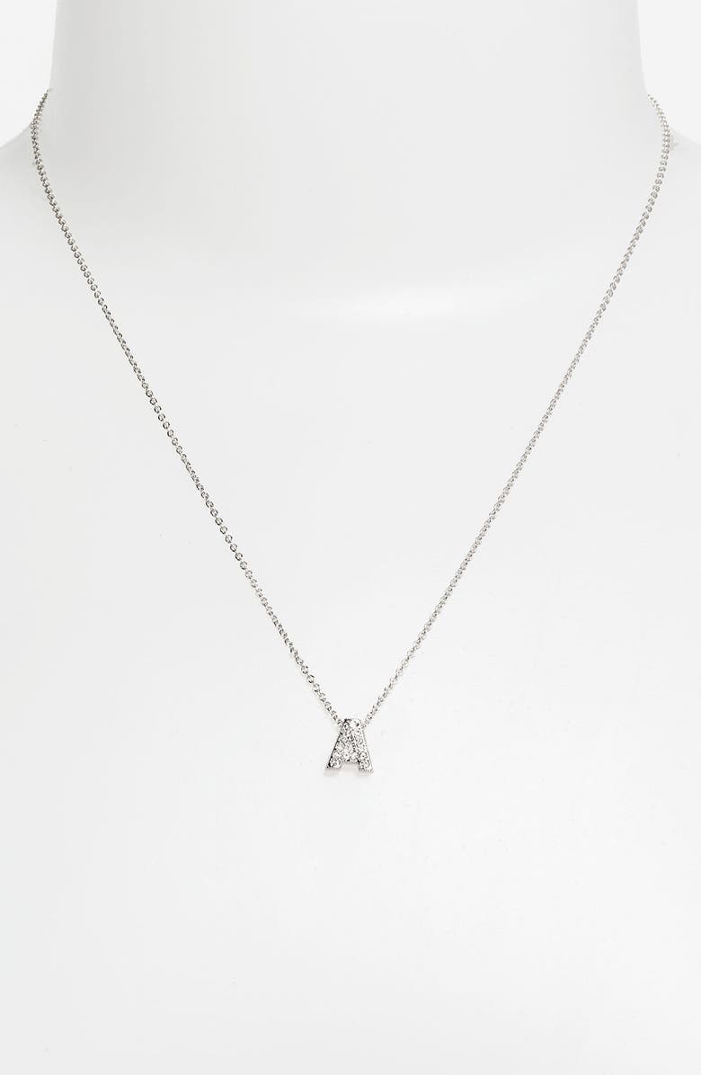 Nadri Boxed Initial Pendant Necklace, Main, color,