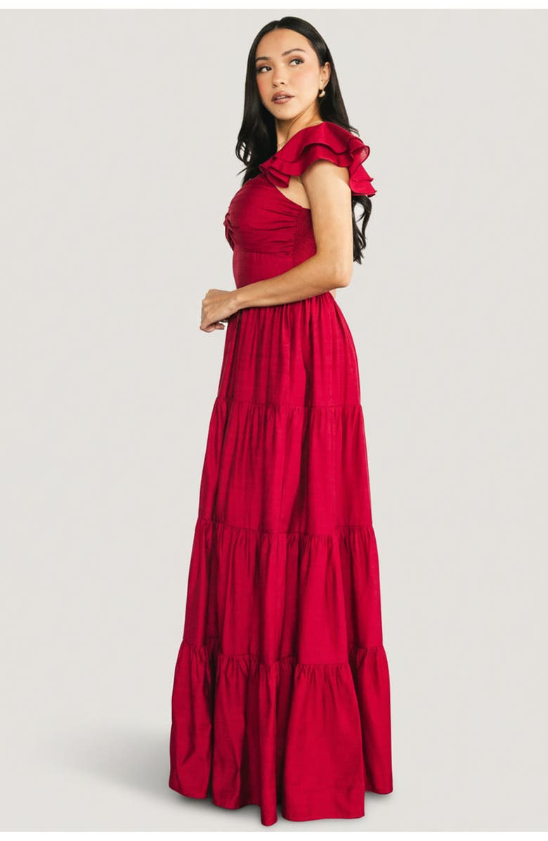 Baltic Børn Vivianne Maxi Dress, Alternate, color, Deep Red
