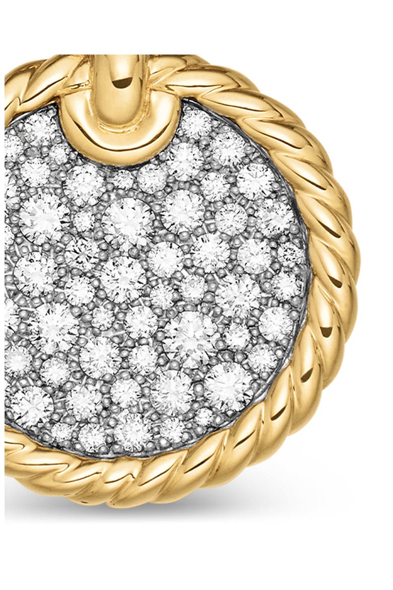 Elements Disc Pendant in 18K Yellow Gold with Pavé Diamonds, Alternate, color, DIAMOND/ YELLOW GOLD