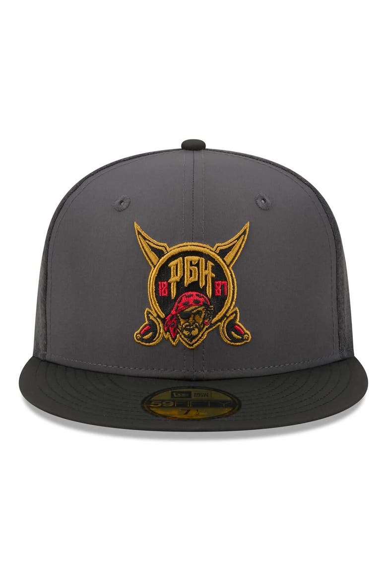 Men's New Era Black Pittsburgh Pirates 2026 City Connect Batting Practice 59FIFTY Fitted Hat, Alternate, color, Black