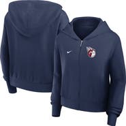 Nike Women's Nike Navy Cleveland Guardians Cropped Chill Full-Zip Hoodie