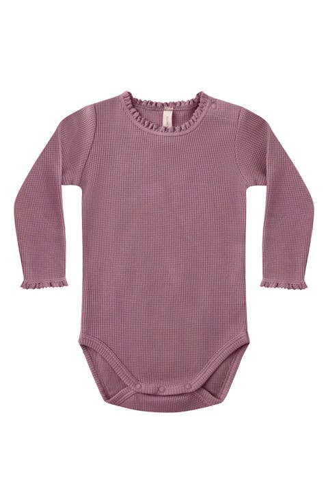 Waffle Knit Long Sleeve Bodysuit (Baby)