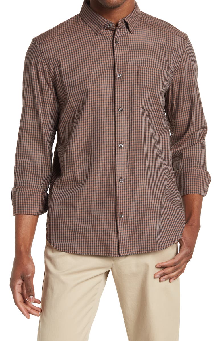 BALDWIN Check Print Long Sleeve Shirt, Main, color,