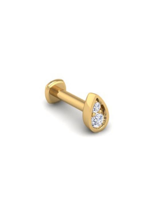 Seed2Stone Perfect-Pear Flat Back Stud in Yellow Gold  product
