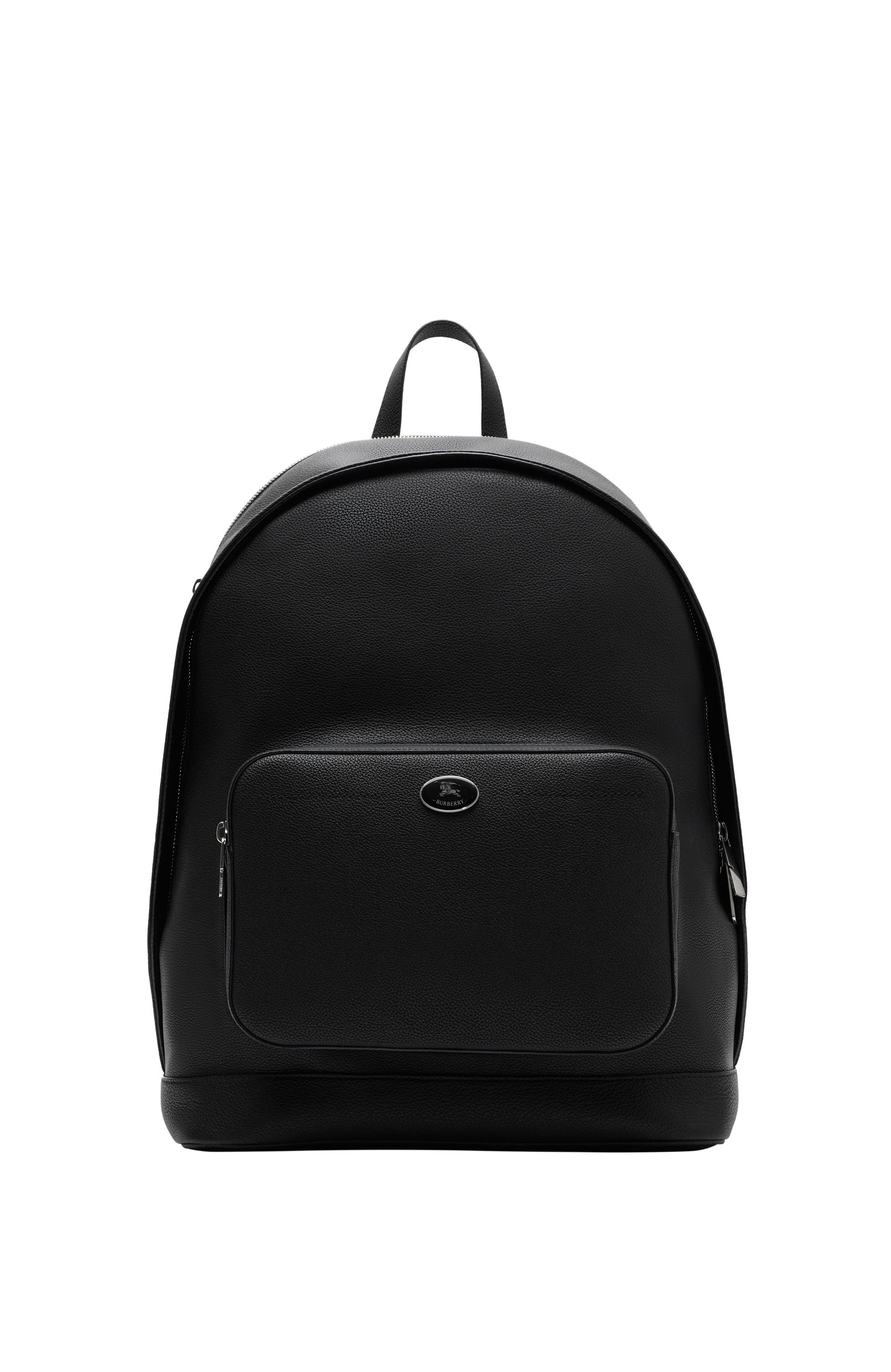 Burberry Knight Stamp Backpack, Main, color, Black