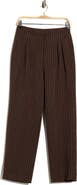 Kenneth Cole Pinstripe High Waist Pleated Wide Leg Pants
