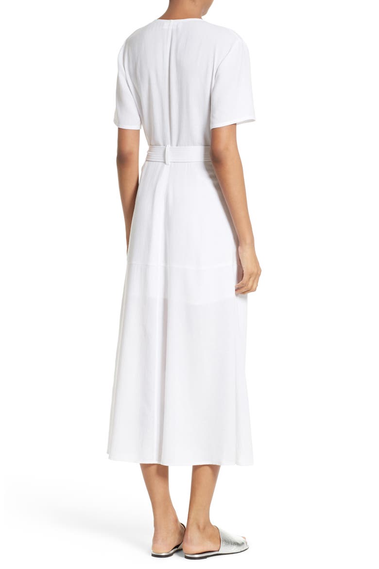 Asa Midi Wrap Dress, Alternate, color, WHITE