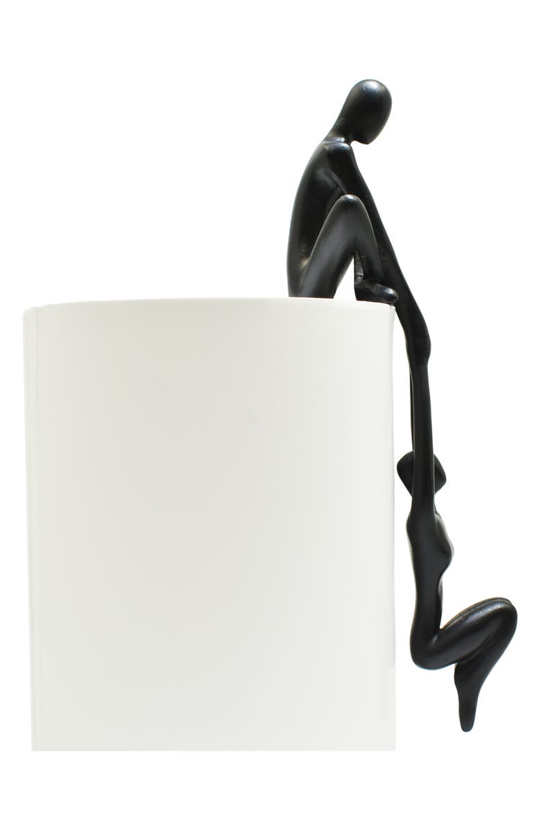 KINETIC Man Lifting Women onto Ledge Sculpture, Alternate, color, Black