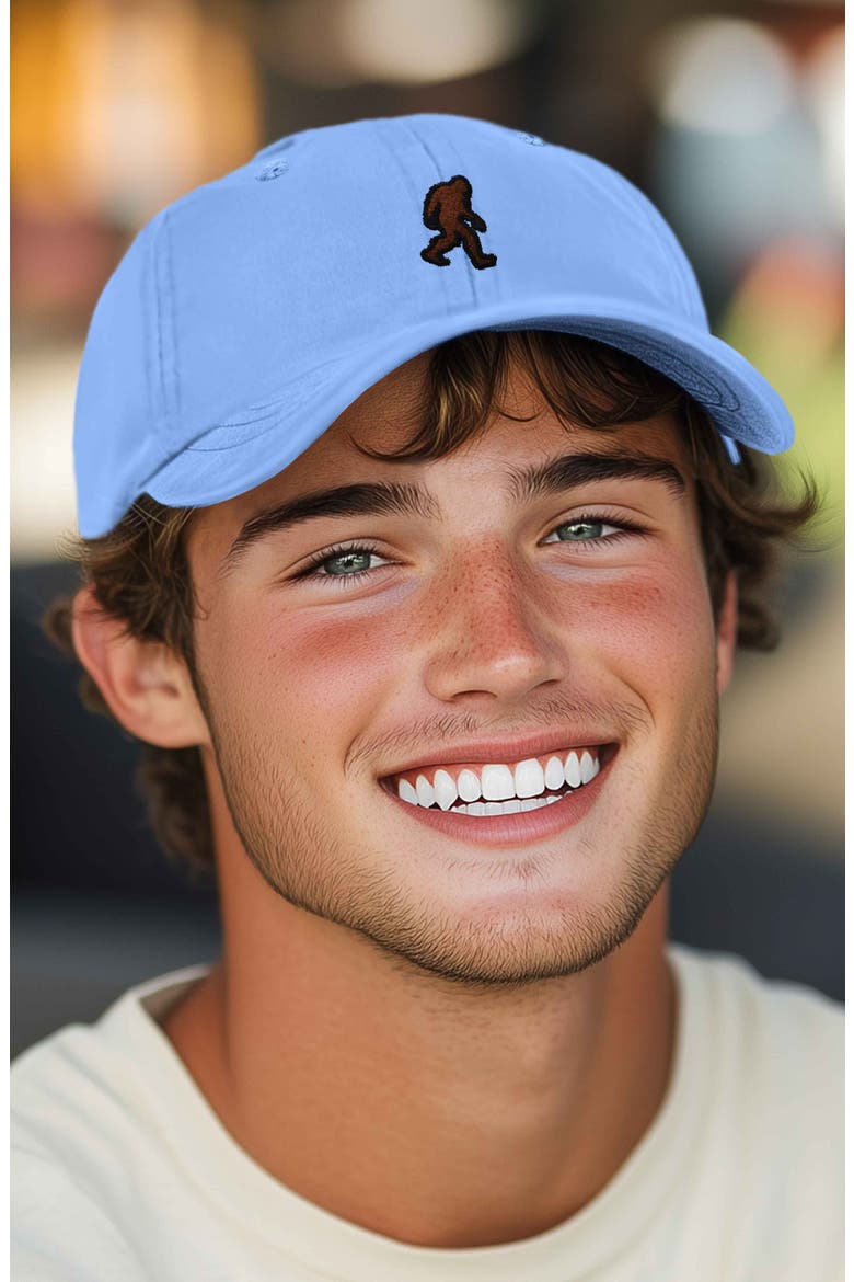 Sasquatch Embroidered Dad Hat, Alternate, color, Light Blue