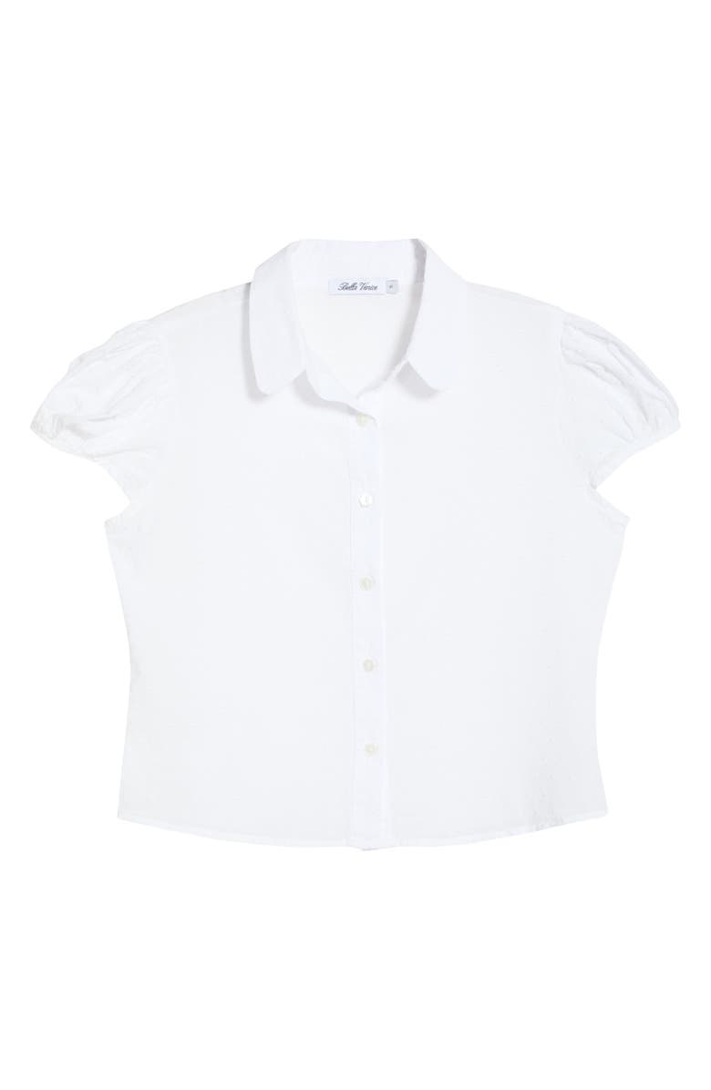 Bella Venice Eloise Cotton Button-Up Top, Main, color, White
