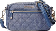 MZ Wallace Mini Crosby Quilted Denim Crossbody Bag