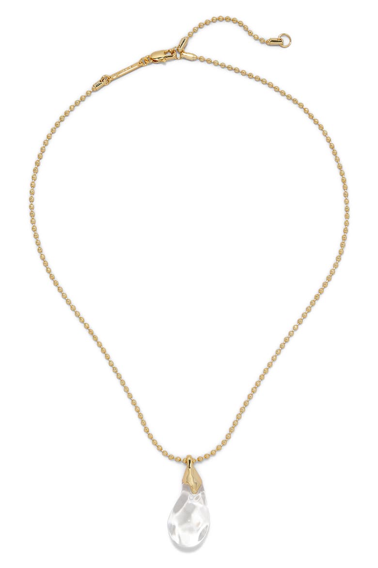 Liquid Lucite® Teardrop Pendant Necklace, Alternate, color, CRYSTALS