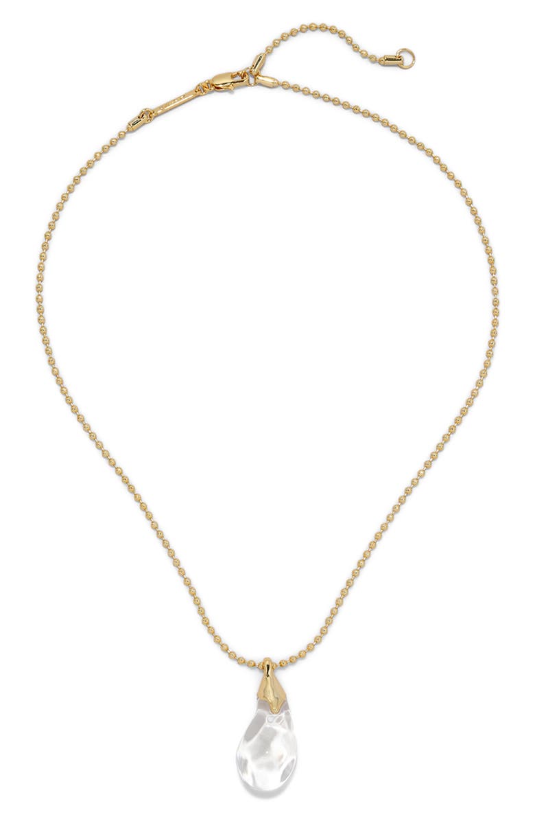 Alexis Bittar Liquid Lucite<sup>®</sup> Teardrop Pendant Necklace, Alternate, color, Crystals