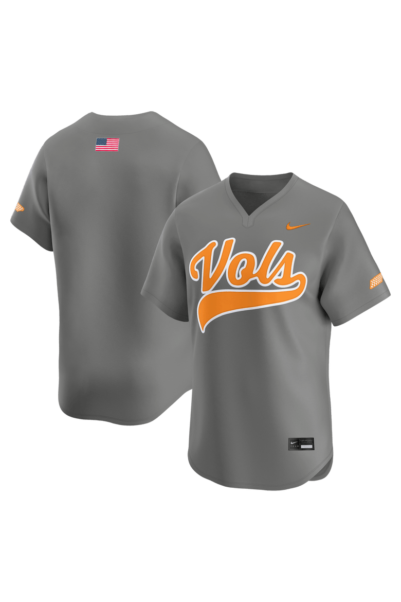Men's Nike  Gray Tennessee Volunteers Alternate Limited Baseball Jersey, Main, color, Gray