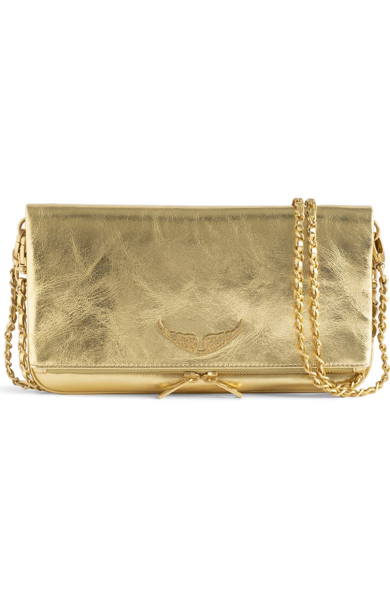 Zadig & Voltaire Rock Vintage Metallic Crossbody Bag, Main, color,