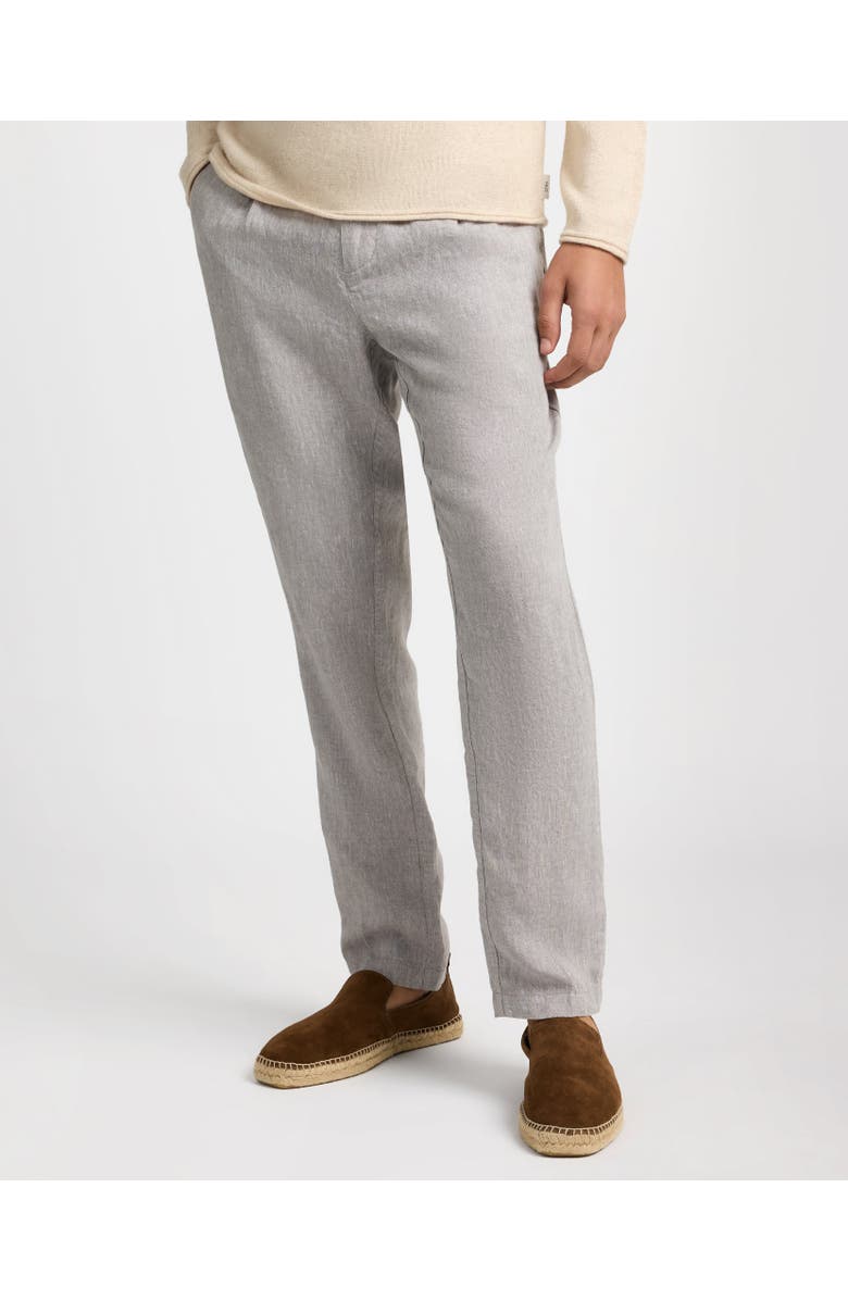 Onia Linen Tapered Pleated Trouser, Main, color,