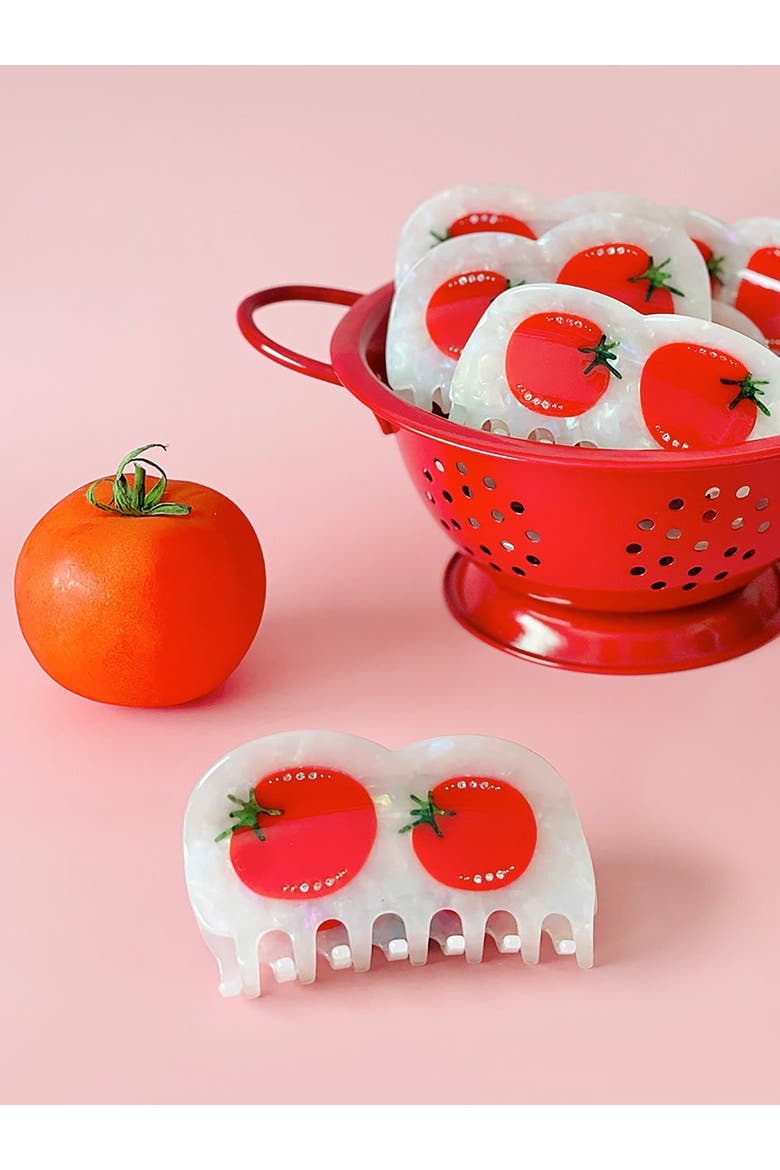 Tomatoes Hair Claw, Alternate, color, Red