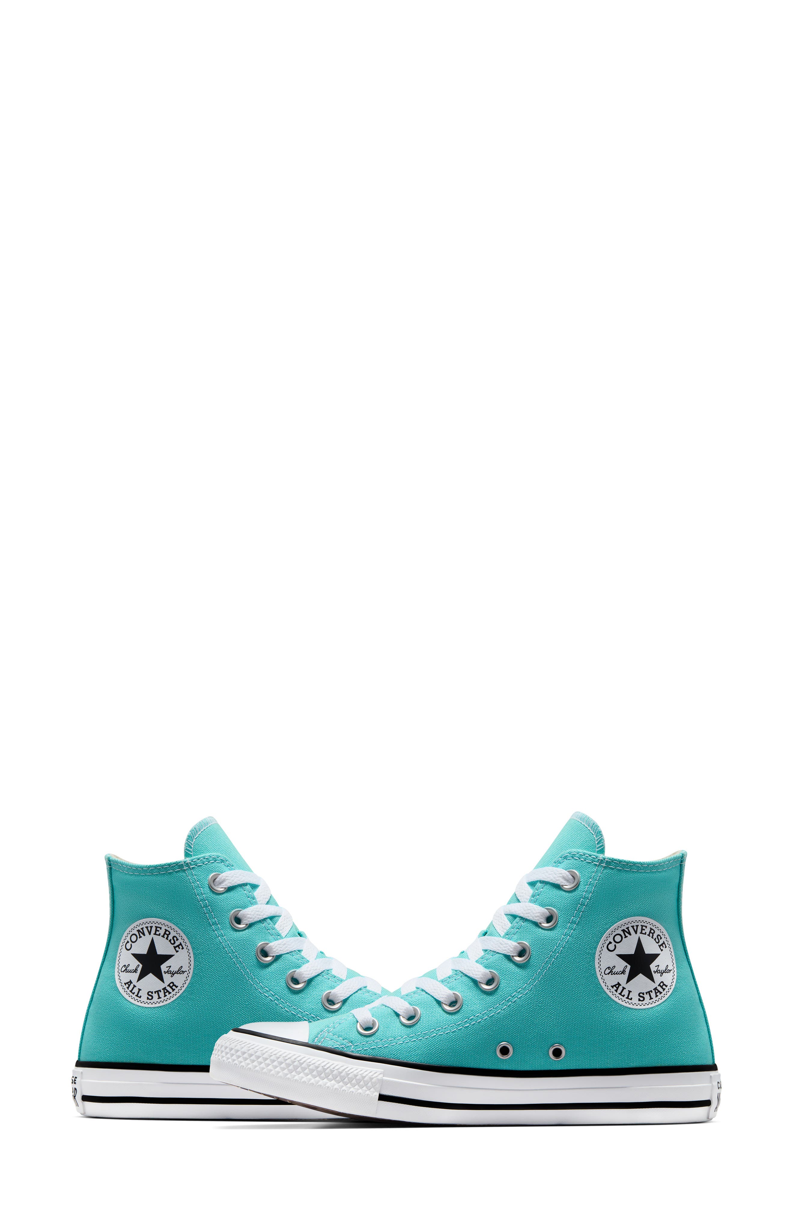 Converse Chuck Taylor<sup>®</sup> All Star<sup>®</sup> High Top Sneaker, Alternate, color, Double Cyan