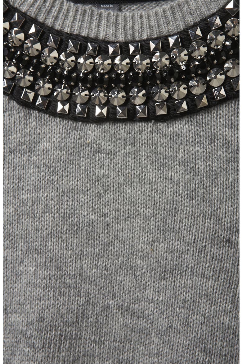 Necklace Sweater, Alternate, color, GREY MARL
