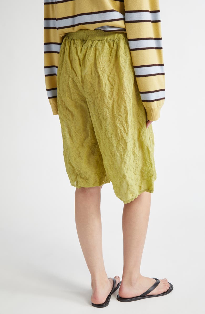 ZANKOV Lou Origami Crinkled Metallic Bermuda Shorts, Alternate, color, 