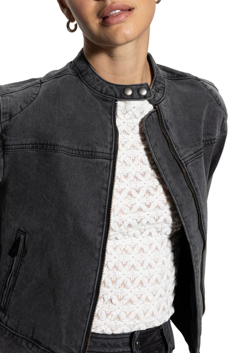 Sanctuary Denim Moto Jacket, Alternate, color, 