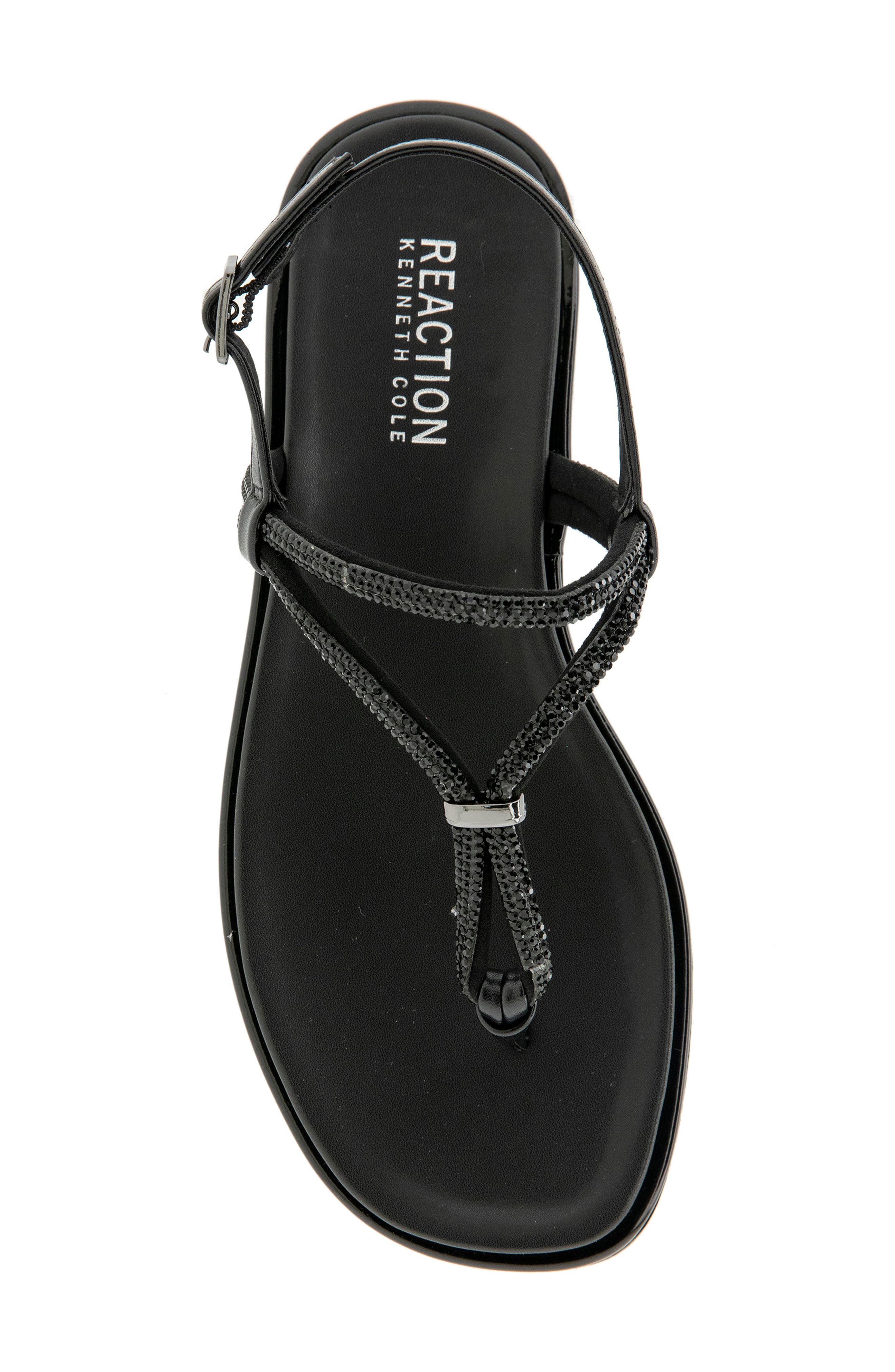Reaction Kenneth Cole Wali Crystal Sandal, Alternate, color, Black