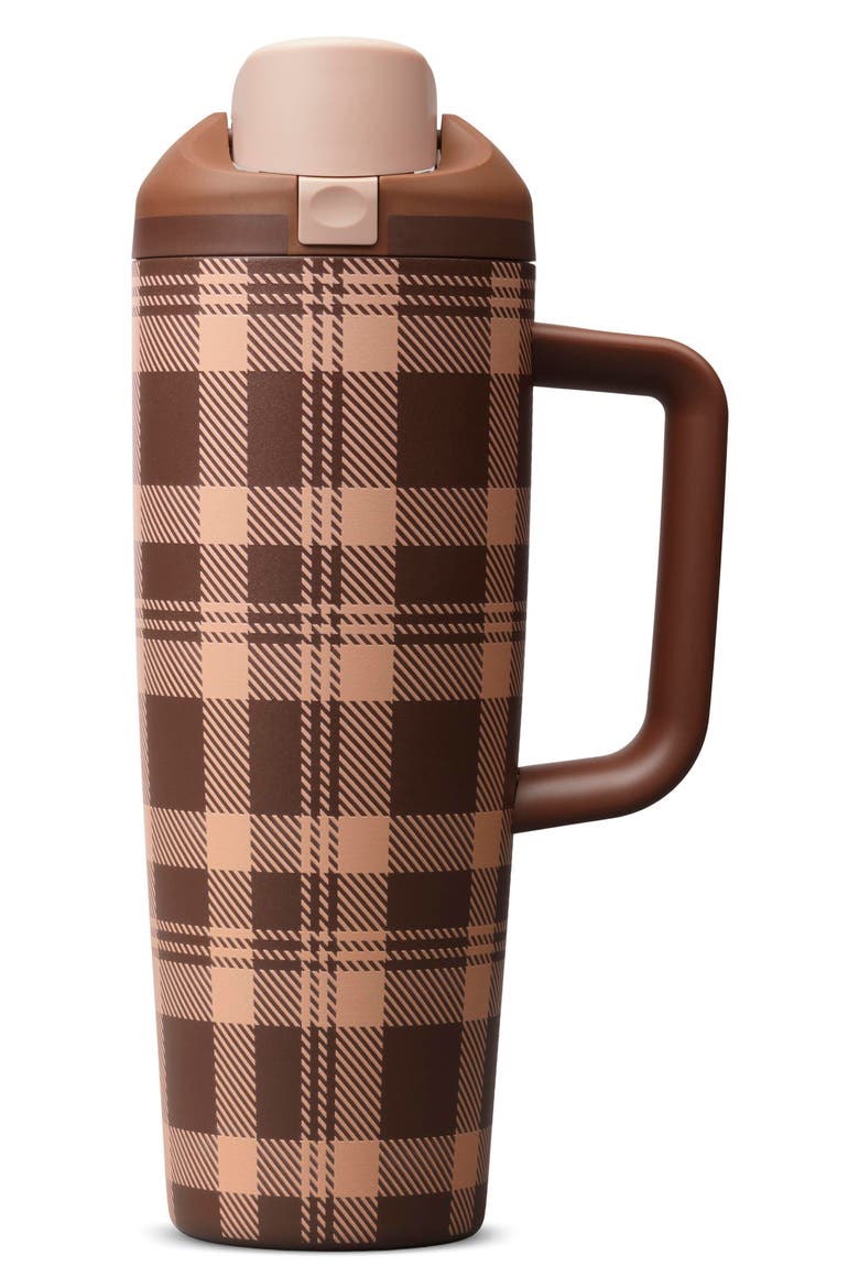 FreeSip® Open Air 30-Ounce Stainless Steel Tumbler, Main, color, PLAID AND SIMPLE