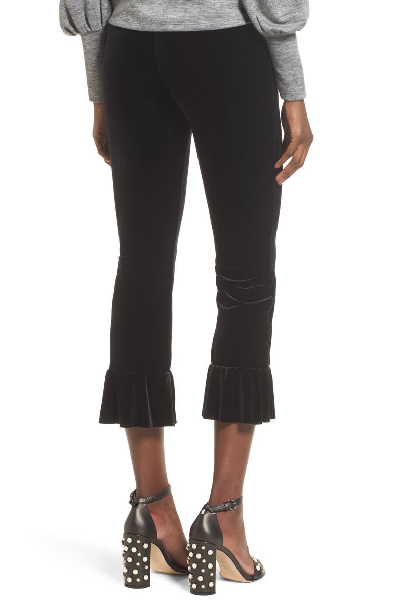 Leith Ruffle Hem Crop Pants, Alternate, color, 