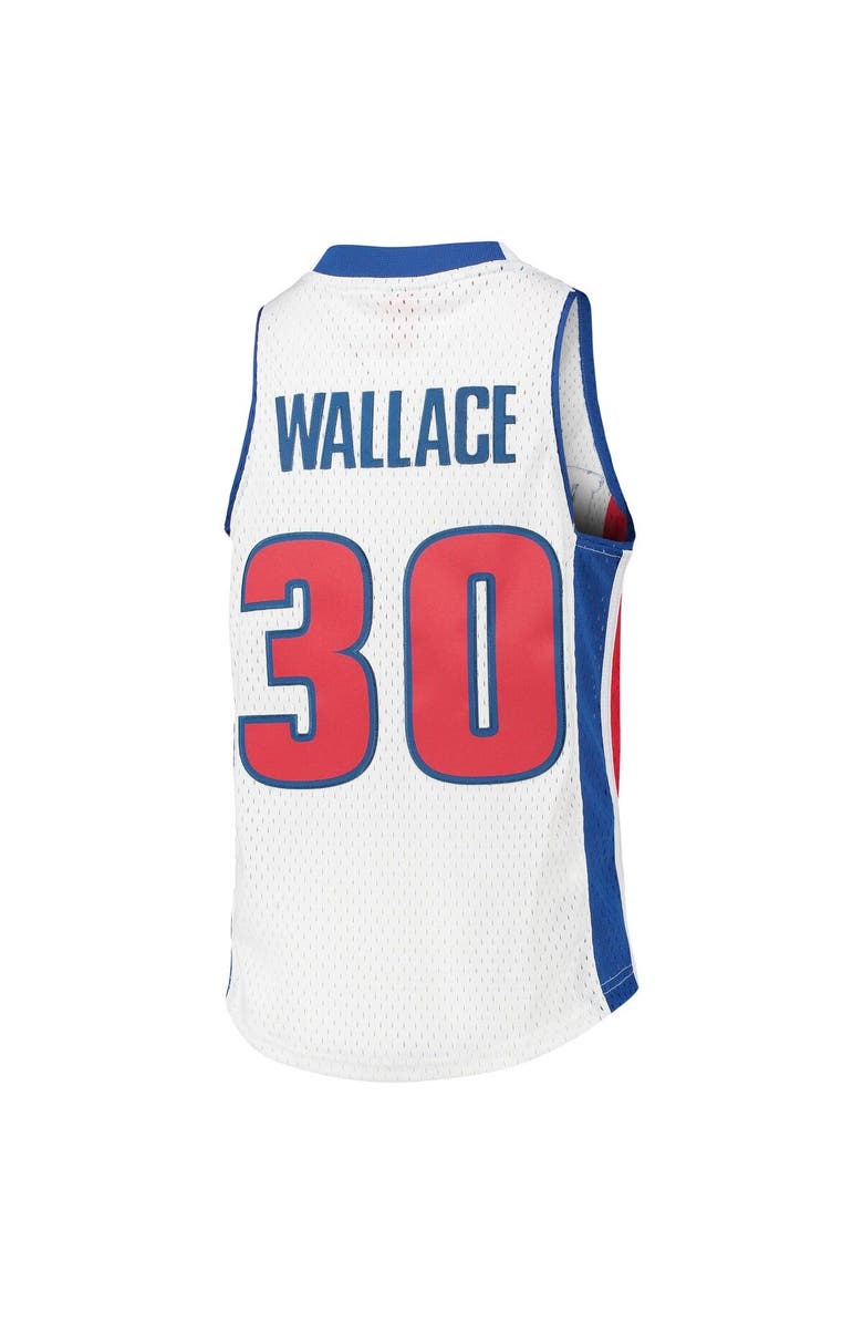 Mitchell & Ness Youth Mitchell & Ness Rasheed Wallace White Detroit Pistons 2003/04 Hardwood Classics Swingman Jersey, Alternate, color, White