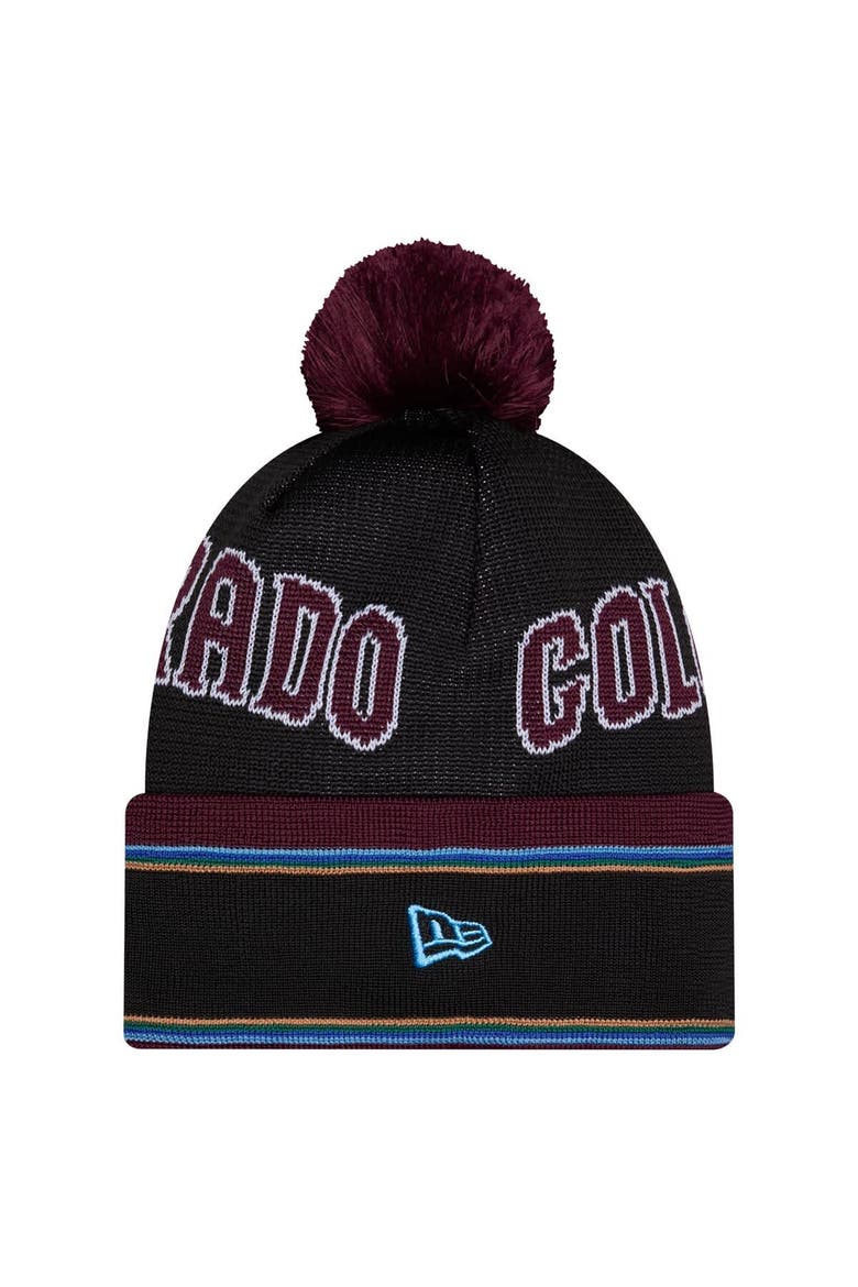 Men's New Era Black Colorado Rapids 2026 Jersey Hook Cuffed Pom Knit Hat, Alternate, color, Black