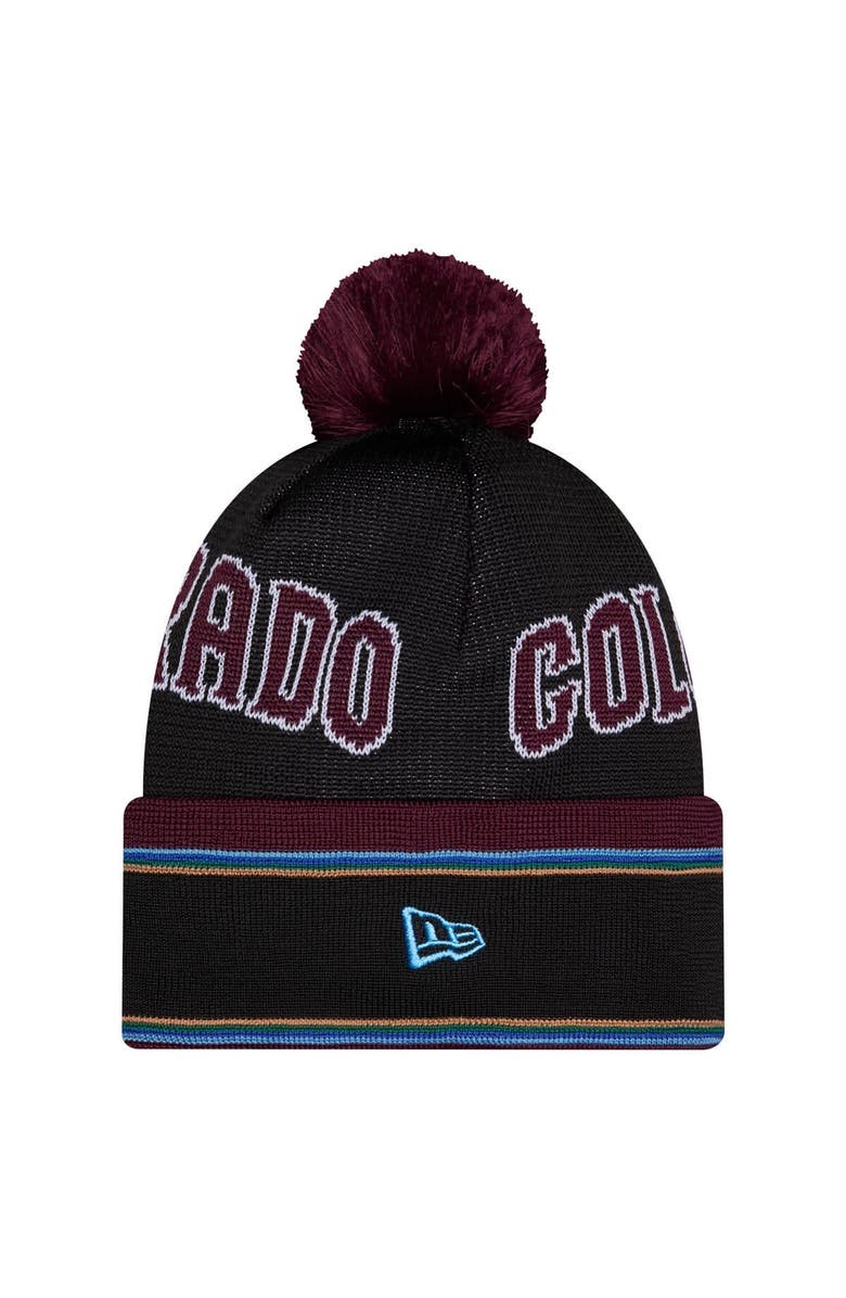 New Era Men's New Era Black Colorado Rapids 2026 Jersey Hook Cuffed Pom Knit Hat, Alternate, color, Black