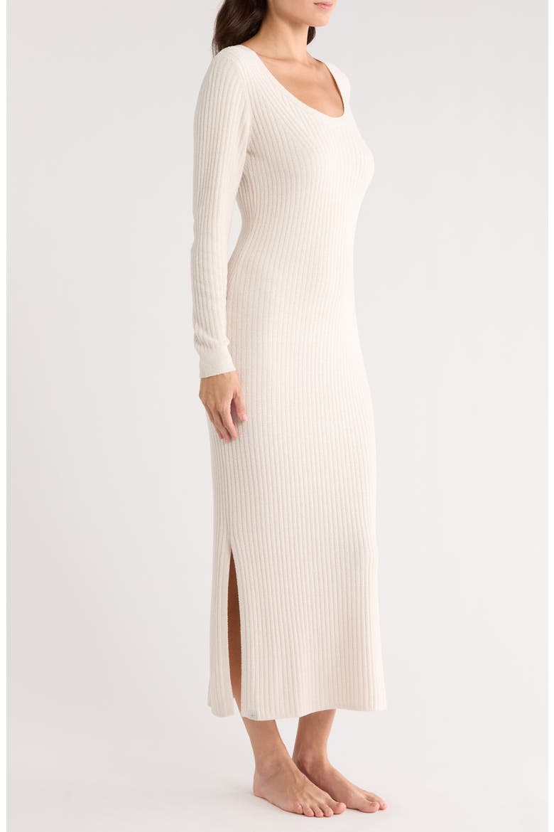 CozyChic® Ultra Lite® Rib Scoop Neck Midi Dress, Alternate, color, SAND DUNE