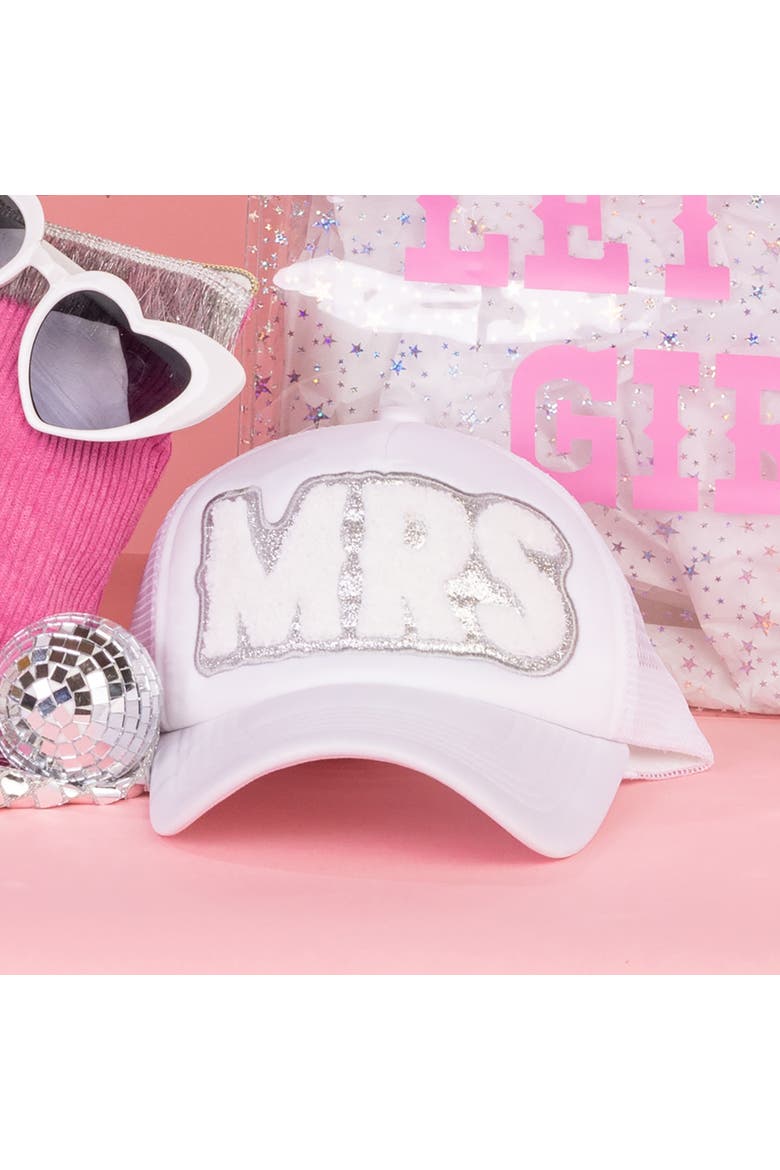 Mrs Fuzzy Patch Hat Cotton White, Alternate, color, White