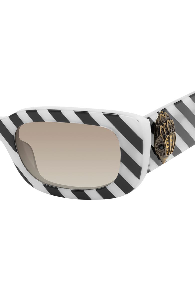 Kurt Geiger London 52mm Rectangular Sunglasses, Alternate, color, Bone/ Brown