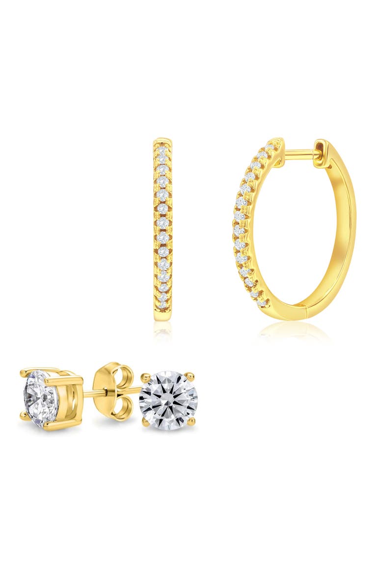 Donatello Gian Crystal Hoops And Studs Set, Main, color,