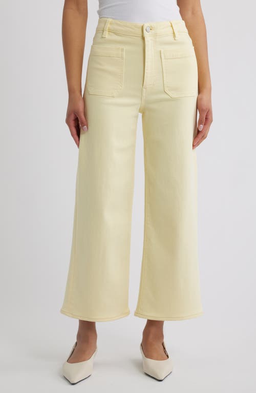 FRAME The Anchor High Waist Patch Pocket Crop Jeans in Lemon at Nordstrom, Size 31