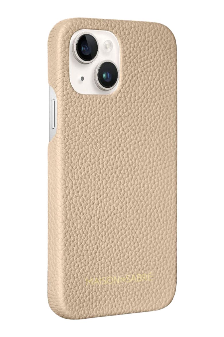 Leather Phone Case, Alternate, color, Saharan Nude