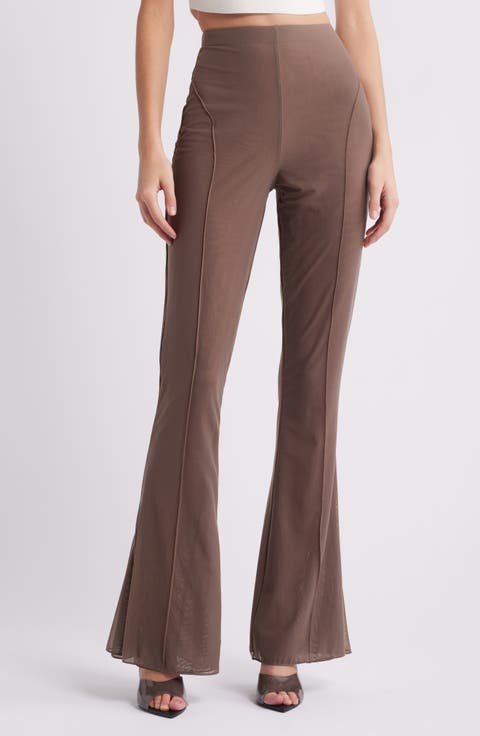 Flared Mesh Pants
