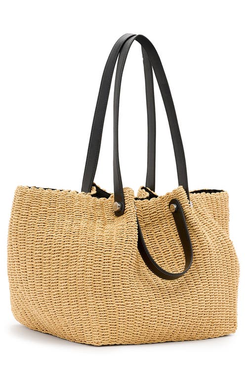 Allsaints Paper Straw Allington Tote Bag In Natural
