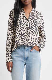 Rails Josephine Snakeskin Print Button-Up Shirt