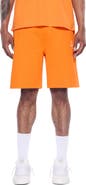 L/AB C/O OFF-WHITE Diagonal Logo Cotton French Terry Sweat Shorts