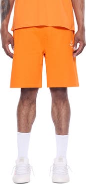 L/AB C/O OFF-WHITE Diagonal Logo Cotton French Terry Sweat Shorts