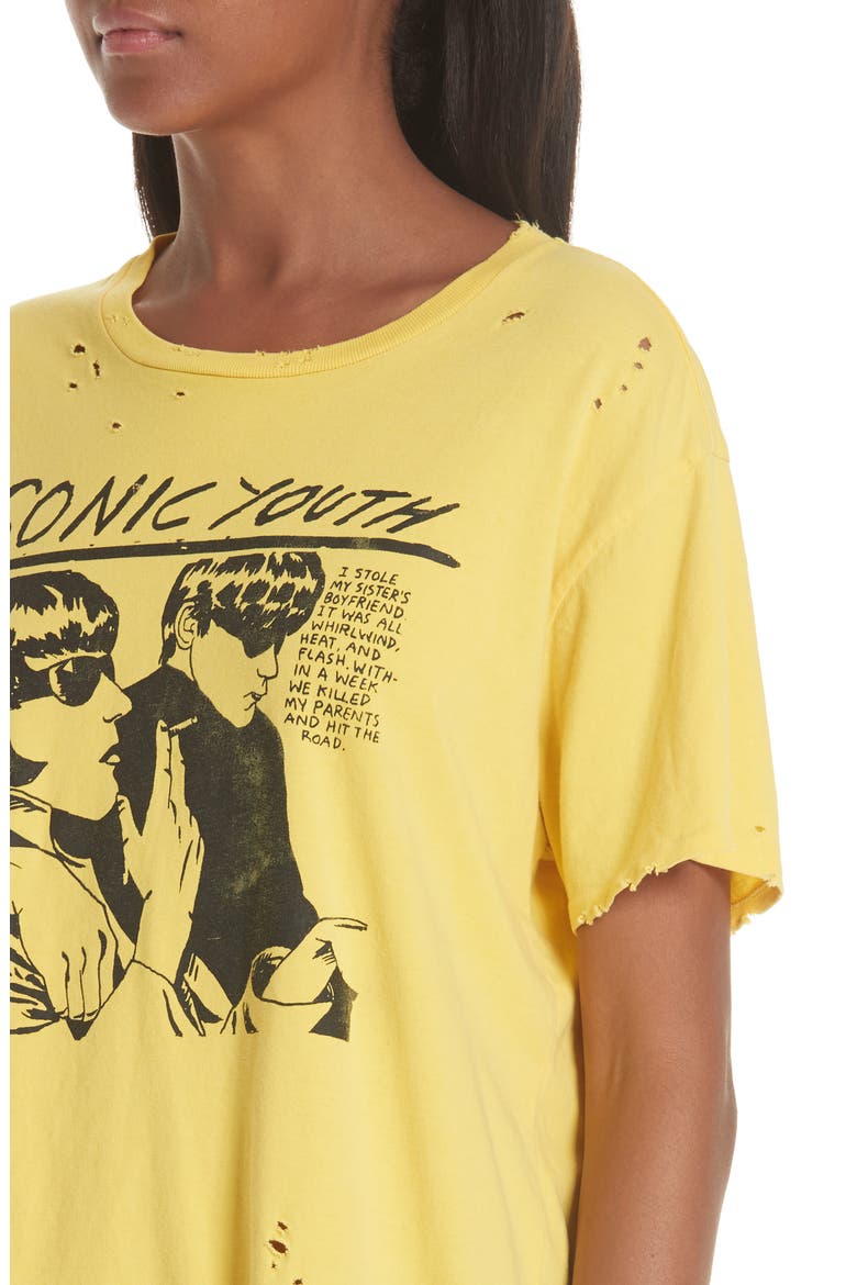 Sonic Youth Print Tee, Alternate, color, YELLOW