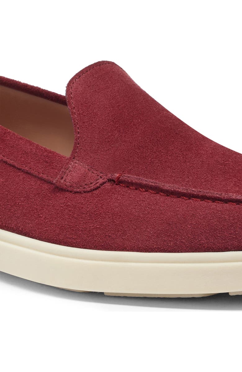 Santoni Women's suede loafer, Alternate, color, Red